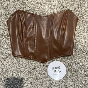 Princess Polly Cropped Leather Top